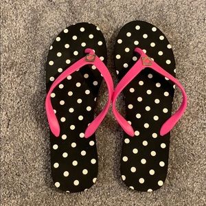 Kate Spade polka dot flip flops